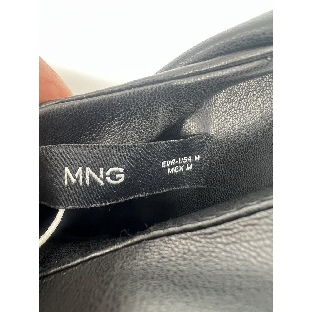 MANGO FAUX-LEATHER TOP Size M - Picture 4 of 10